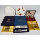 Lot to include boxed Royal Worcester ceramics and boxed / cased flatware.