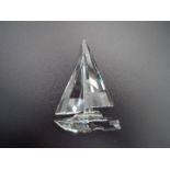 Swarovski Crystal - a Yacht, approx 9 cm (h), boxed with internal packaging,