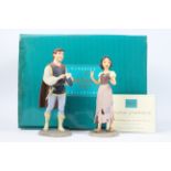 Walt Disney - A boxed Classics Collection pair of figures of Snow White and The Prince from Walt