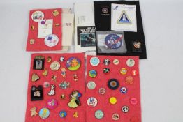 A quantity of vintage pin badges to include environmental / campaigning, Disney / cartoons,