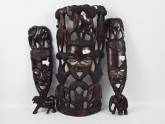 Ethnographica - Three African tribal carvings, largest approximately 62 cm (h).