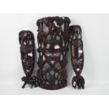 Ethnographica - Three African tribal carvings, largest approximately 62 cm (h).