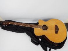 Harley Benton accoustic 4-string bass guitar # BSONT in soft case