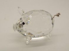 Swarovski Crystal - a Pig, approx 5.