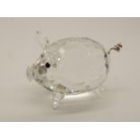 Swarovski Crystal - a Pig, approx 5.