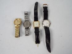 Four gentleman's wrist watches to include two Seiko comprising ref.