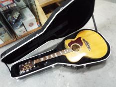 Takamine G Series accoustic 6-string guitar # EG523SC with auto tuner panel in hard case