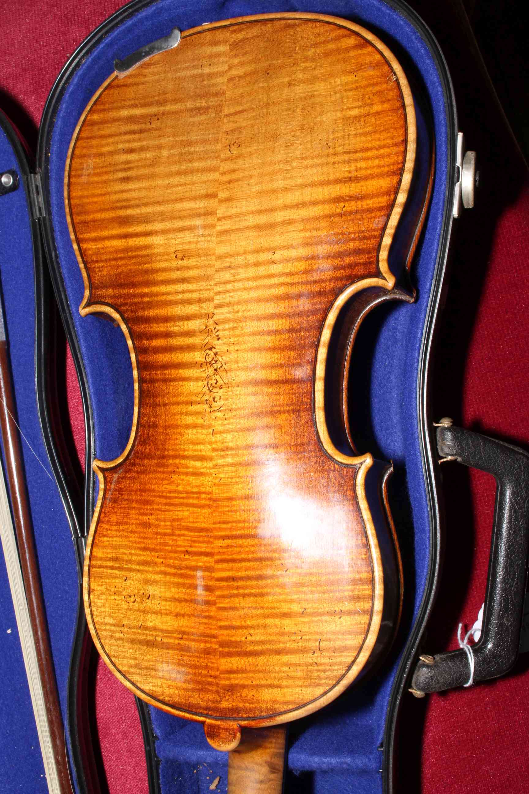 Cased Violin with two bows. - Image 3 of 3