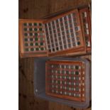 A good collection of early silver coinage, housed in wooden coin trays. Dating c1800s to 1960s.