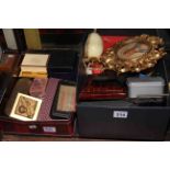 Two boxes of collectables including Imperial service medal belonging to Bernice Vivian Ellis,