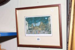 Tom McGuinness, The Evening Service, framed print, signed, titled and dated '04 in the margin,
