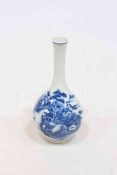 Chinese blue and white bottle vase with seal mark, 18.5cm.