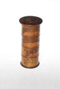 Antique 19th Century four set boxwood spice tower, 18cm high.