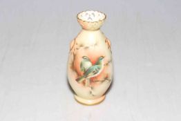 Locke Worcester hand painted and signed vase, 14cm.