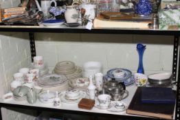 Wedgwood 'Meadow Sweet' teawares, 'Wild Apple' dinnerware, Aynsley and other china, coins,