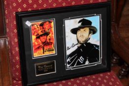 The Good, The Bad and The Ugly framed film memorabilia complete with certification.