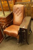 Edwardian mahogany Sutherland table and Victorian mahogany rocking chair (2).