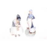 Two Royal Copenhagen figures including 1314 and 067.