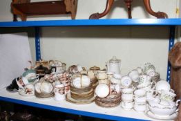 Collection of Victorian porcelain and other part teawares.