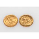 1925 and 1926 gold half sovereigns (2).