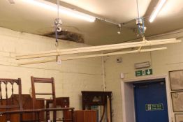 Vintage four bar ceiling airer and pulleys.