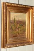 Hamilton Jay, Hop Picking, 19th Century oil on canvas, signed lower left, 38.5cm by 27.