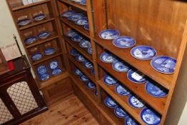 Collection of Royal Copenhagen Year plates, fifty one in total.