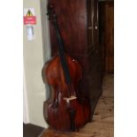 Good quality vintage Double Bass, 187cm high.