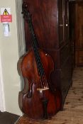 Good quality vintage Double Bass, 187cm high.