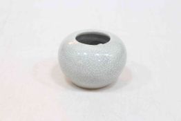 Chinese crackle glazed brush washer with four character mark, 6.5cm.