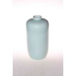 Chinese sky blue glazed vase with six character underglaze blue mark, 26.5cm.