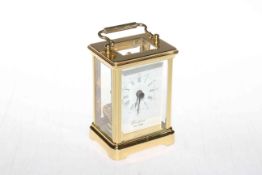 Woodford brass carriage clock.