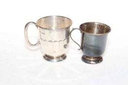 Two silver cups, one by Edward Vogel, Sheffield 1934.