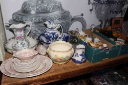 Victorian porcelain, commemorative wares, glass etc.