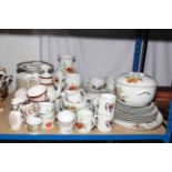 Collection of Royal Worcester Evesham tableware, Royal Doulton soup dishes,