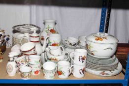 Collection of Royal Worcester Evesham tableware, Royal Doulton soup dishes,