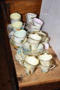 Twenty one piece Grafton Chine 'June' tea set,