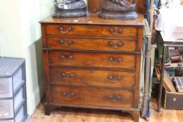 Georgian mahogany secretaire chest,