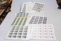 A large quantity of football postage complete sheet stamps, issued by Easdale, Gugh Island,