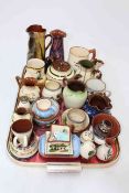 Tray lot with mostly Torquay Pottery Motto ware, 30 pieces.
