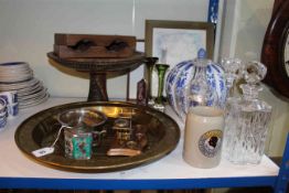 Sovereign holder, silver spirit labels, postal scales, clown mould, Murano glass, etc.