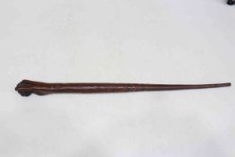 Pitcairn Island defiant fist cane, 56cm length.