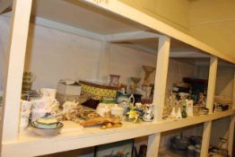 Large collection of teawares, collectors plates, figurines, glass, Ringtons, etc.