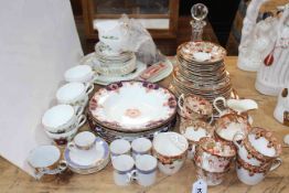 Victorian porcelain including mustache cup, Doulton Burslem, decanter, etc.