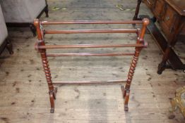 Victorian five bar towel rail with twist supports.