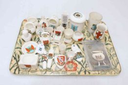 Collection of WH Goss crested china, 24 pieces.