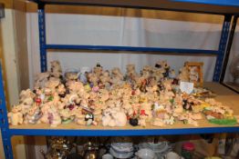 Collection of Piggin figurines including wall plaques, frames, etc.