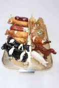 Collection of Beswick bulls, cows, leopard and other animals, thirteen pieces.