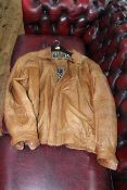 Heitorn leather jacket, labelled size 52.
