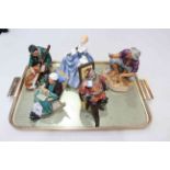 Collection of five Royal Doulton figures, The Foaming Quart, The Master, Twilight,